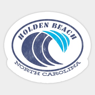 Holden Beach, NC Summertime Vacationing Blue Waves Sticker